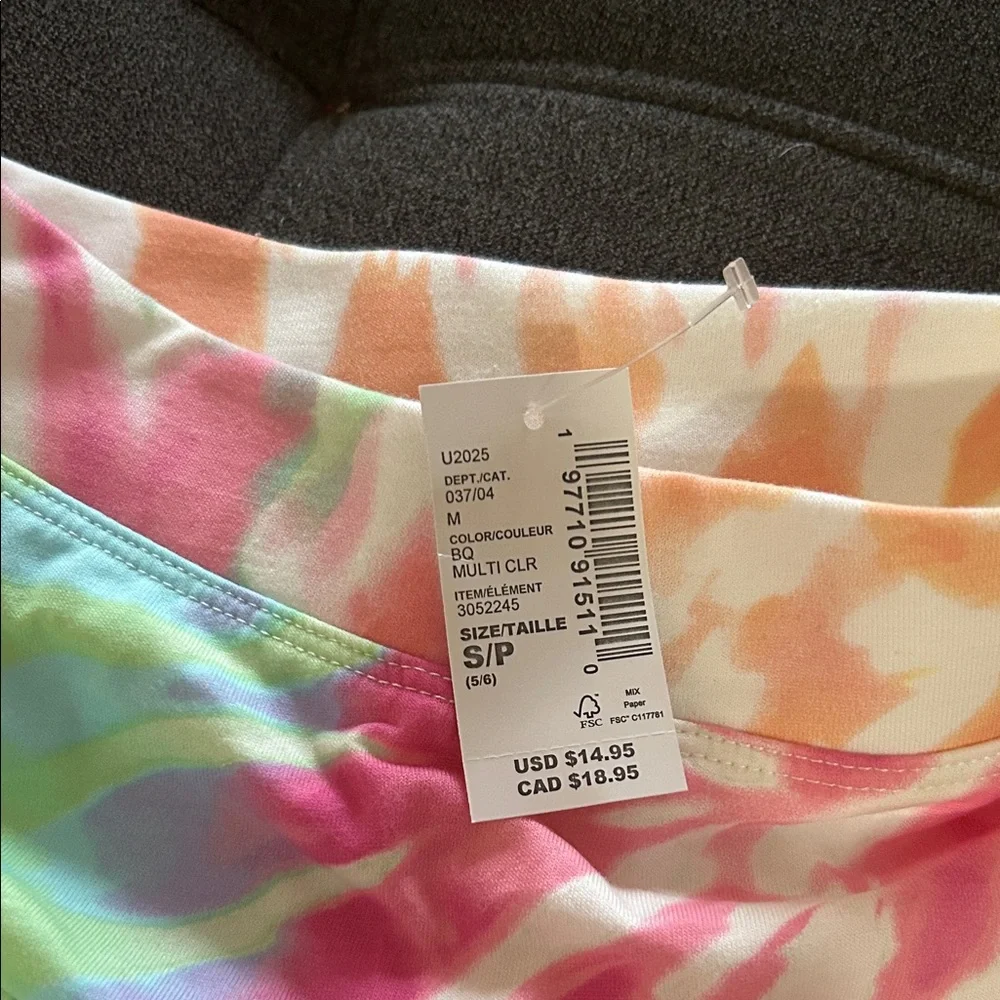 Rainbow Tie-Dye Skort with shorts attached underneath Children’s Place Size S - Picture 2 of 4